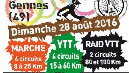 C.R 2016 du raid VTT 100km « La Genniale » à Gennes (49)